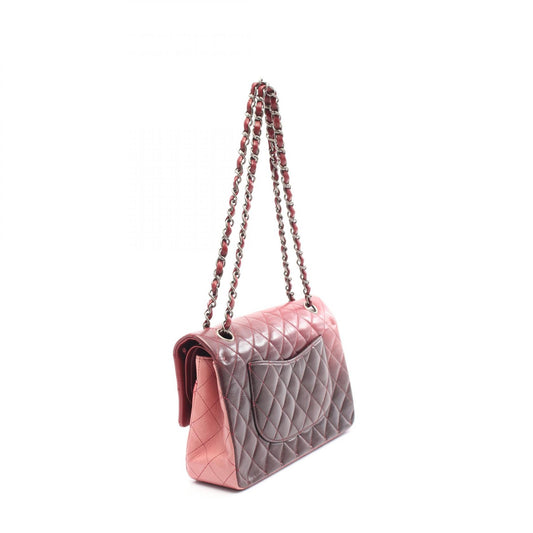 Chanel Lambskin Double Flap Shoulder Bag Red