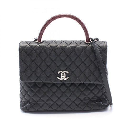 Chanel Matelasse Coco Handle Handbag Exotic Leather