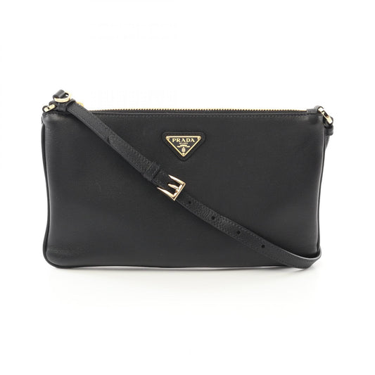 Prada Soft Grain Leather Shoulder Bag