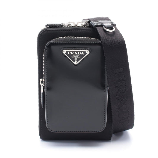 Prada TESSUTO SPAZZOL Leather Phone Shoulder Bag