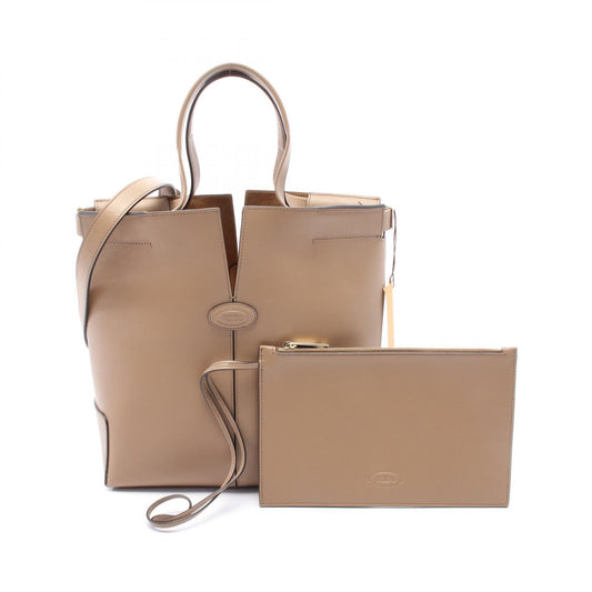 Tod's Di Leather Handbag Brown XBWDBMAT200RORC806