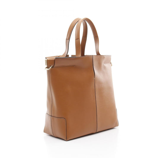 Tod's Di Leather Tote Bag Brown