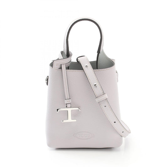 Tod's Leather Micro Handbag Purple