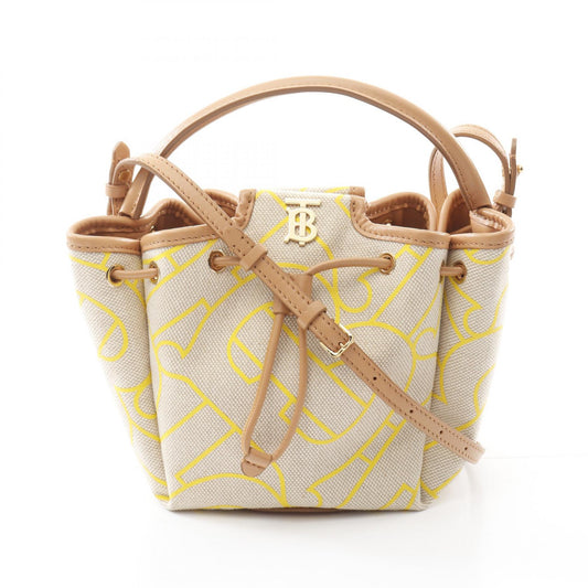 Burberry Canvas Leather Peony Handbag