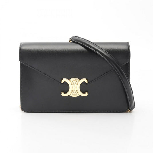 Celine Leather Margaux Triomphe Shoulder Bag