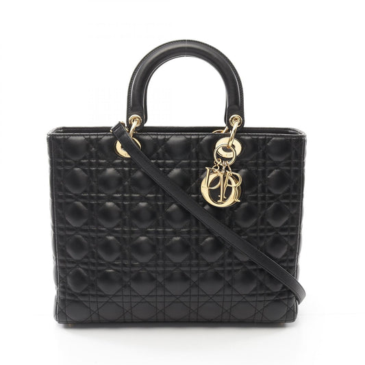 Dior Lady Dior Large Cannage Leather Handbag