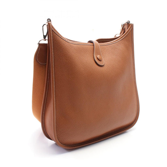 Hermes Evelyne PM Shoulder Bag Brown Leather