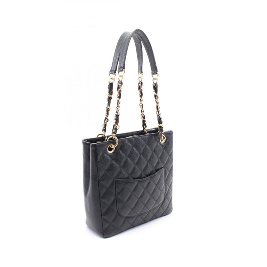 Chanel Matelasse PST Tote Bag Leather Black