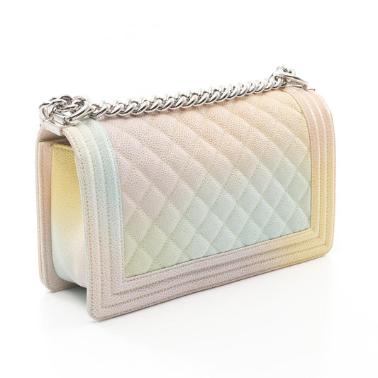 Chanel Boy Leather Shoulder Bag Multicolor