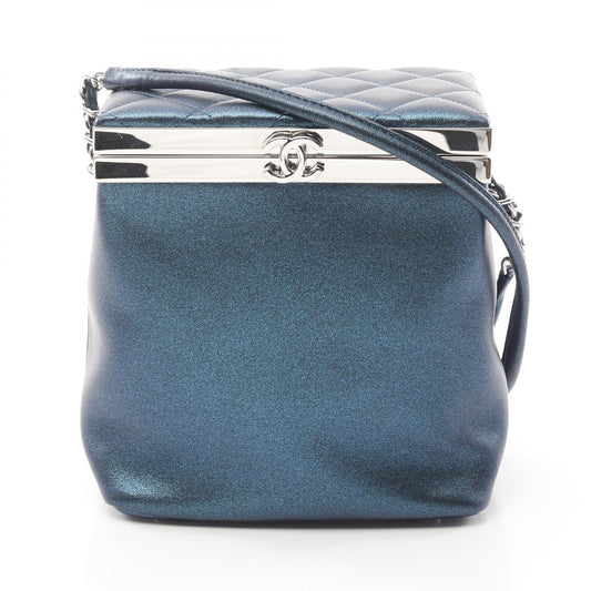 Chanel Leather Coco Mark Shoulder Bag Green