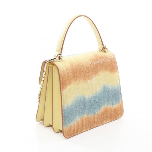 Bvlgari Serpenti Leather Handbag Yellow