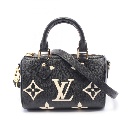 Louis Vuitton Nano Speedy Bicolor Monogram Empreinte Leather Handbag M81456