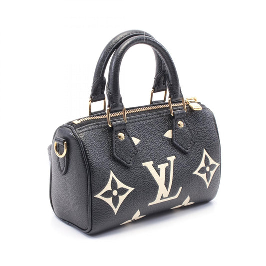 Louis Vuitton Nano Speedy Bicolor Monogram Empreinte Leather Handbag M81456