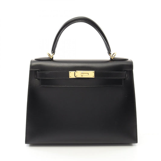 Hermes Kelly 28 Handbag Black Leather