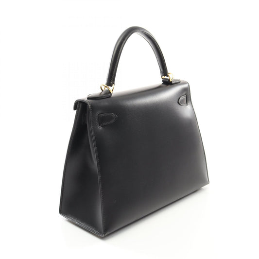 Hermes Kelly 28 Handbag Black Leather