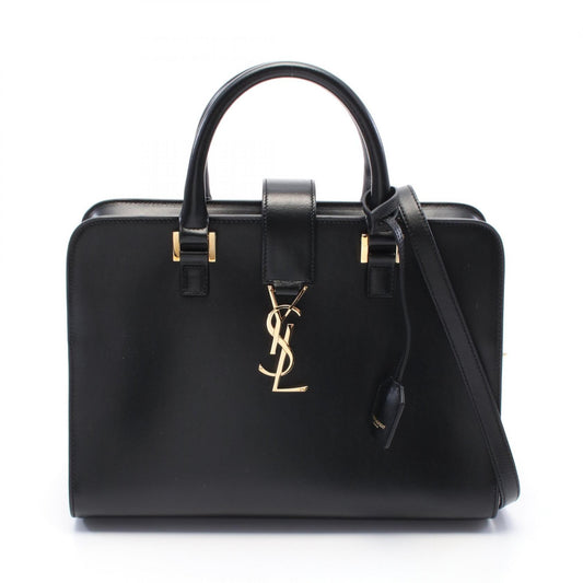 Saint Laurent Leather Cabas Handbag Black