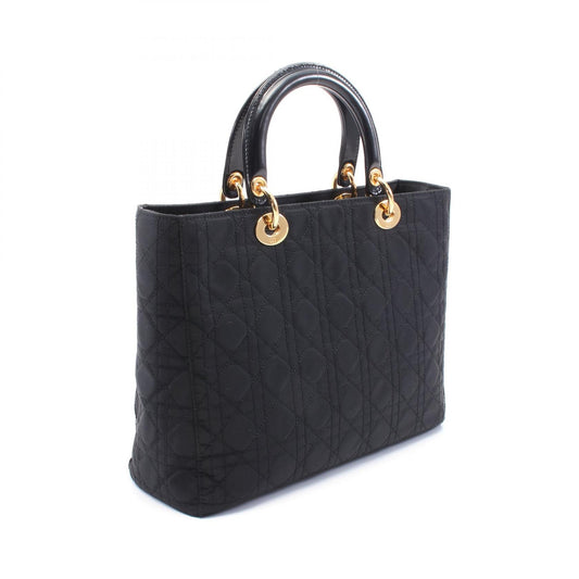 Dior Lady Dior Large Cannage Handbag Nylon Leather