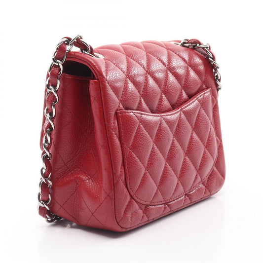 Chanel Mini Matelasse Leather Shoulder Bag Red