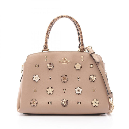 Coach Daisy Applique Riley Leather Handbag 91141