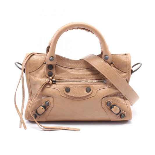 Balenciaga Le City Mini Leather Handbag Brown