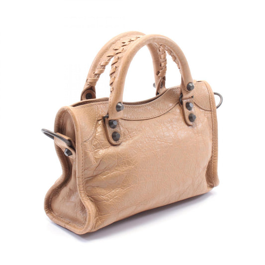 Balenciaga Le City Mini Leather Handbag Brown