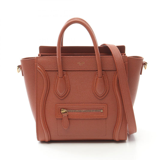 Celine Luggage Nano Shopper Leather Handbag