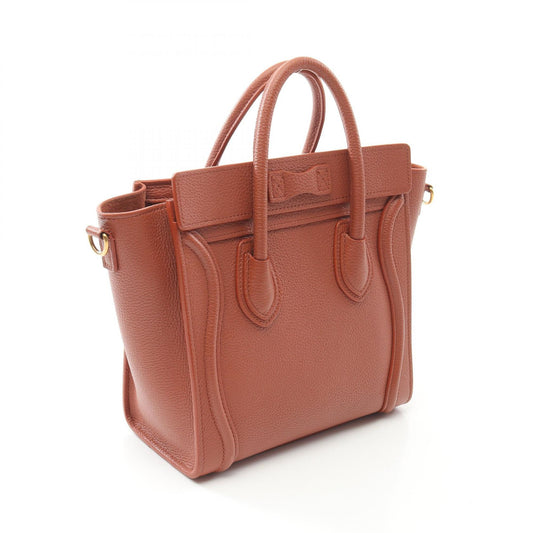 Celine Luggage Nano Shopper Leather Handbag