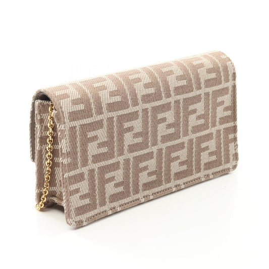 Fendi Canvas Baguette Zucca Shoulder Bag