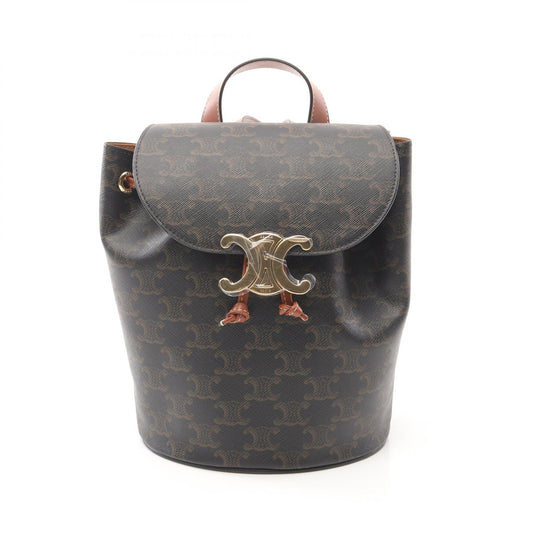 Celine Bonnie Triomphe Backpack PVC Coated Canvas Leather