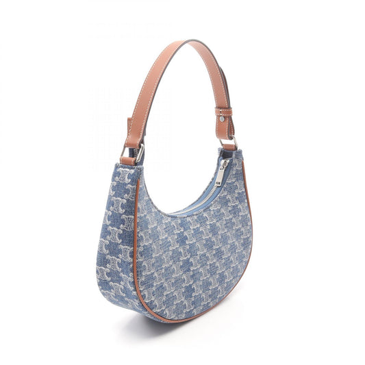 Celine AVA Triomphe Denim Leather Shoulder Bag