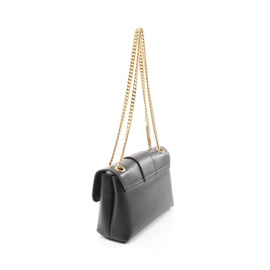 Celine Medium Leather Shoulder Bag Black