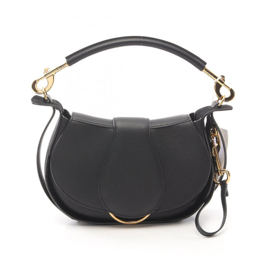 Chloe Chloé Ride Leather Shoulder Bag Black
