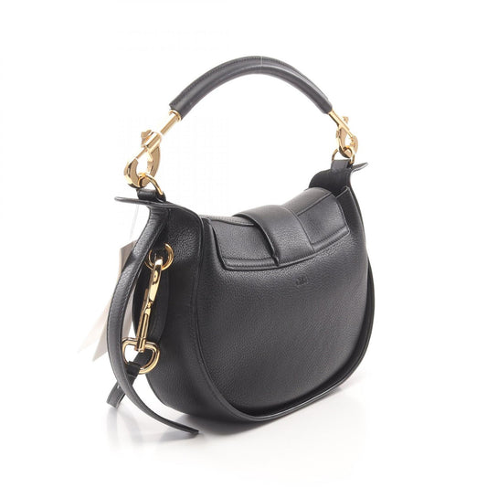 Chloe Chloé Ride Leather Shoulder Bag Black