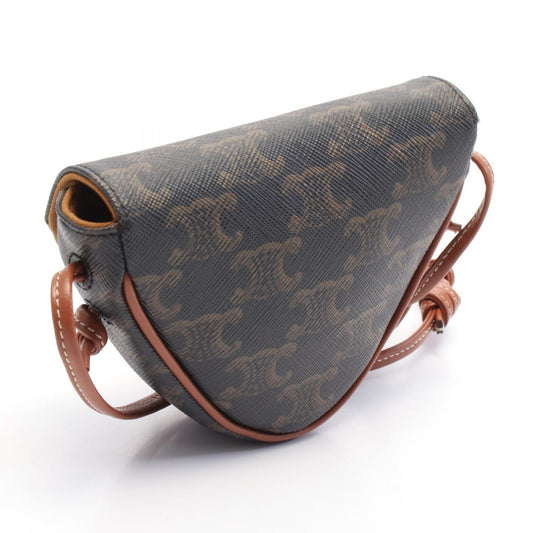 Celine Triomphe Triangle Mini Shoulder Bag PVC Leather