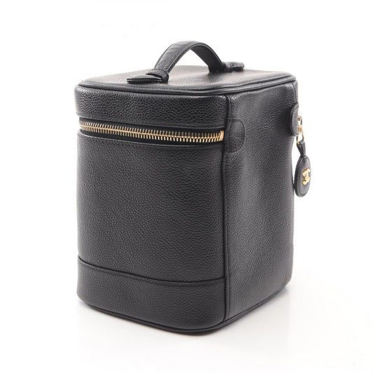 Chanel Caviar Skin Coco Mark Handbag Black