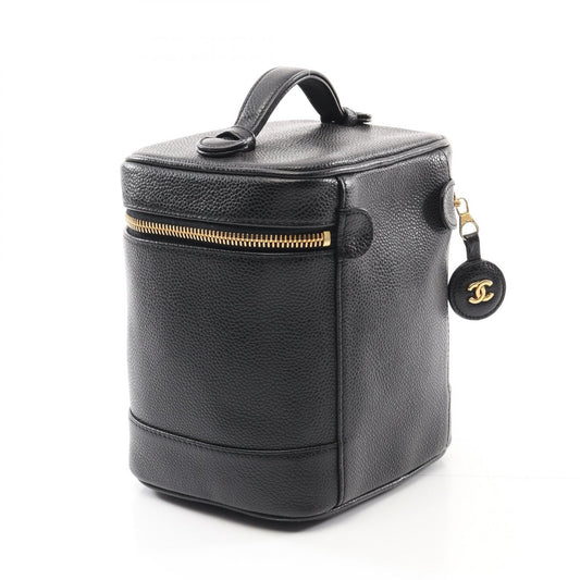 Chanel Caviar Skin Coco Mark Handbag Black