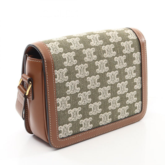 Celine Teen Triomphe Canvas Leather Shoulder Bag