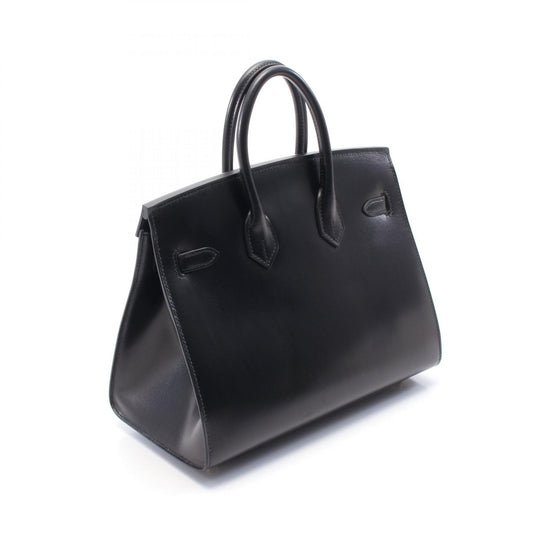 Hermes Birkin 25 Handbag Black Leather