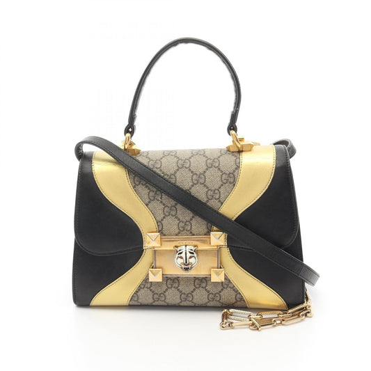 Gucci GG Supreme Handbag Leather PVC Canvas