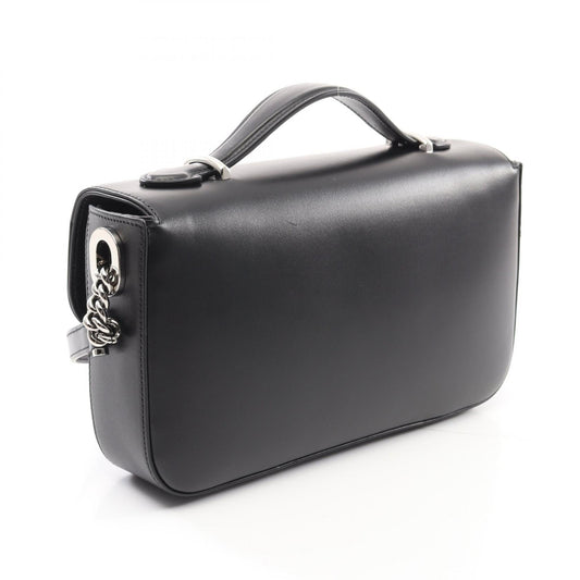 Gucci Double G Leather Shoulder Bag Black