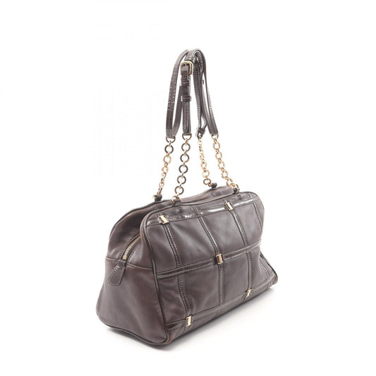 Salvatore Ferragamo Vara Leather Handbag Brown