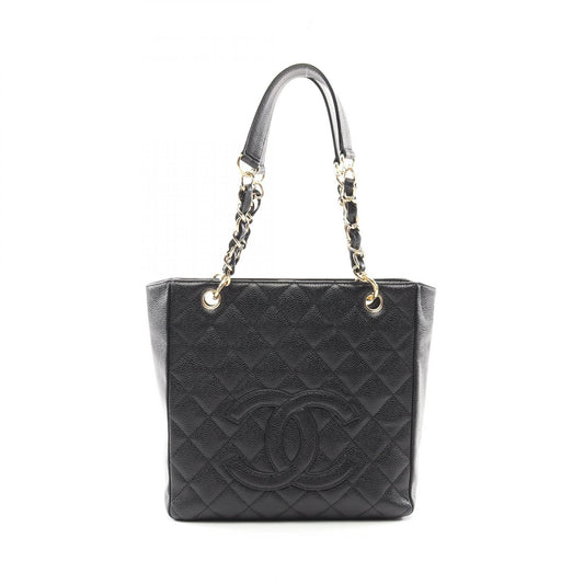 Chanel Matelasse PST Tote Bag Leather Black