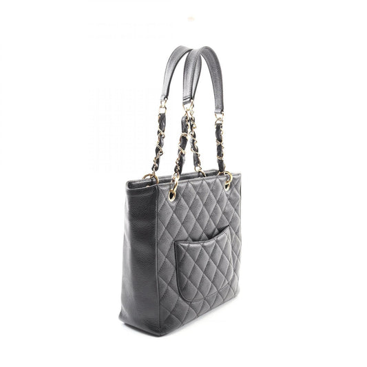 Chanel Matelasse PST Tote Bag Leather Black