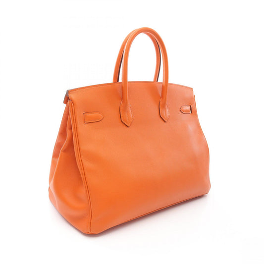 Hermes Birkin 35 Leather Handbag Orange