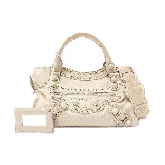Balenciaga Giant City Leather Handbag Beige