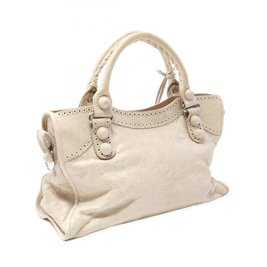 Balenciaga Giant City Leather Handbag Beige