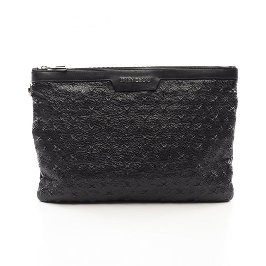 Jimmy Choo Leather Star Embossed Clutch Bag