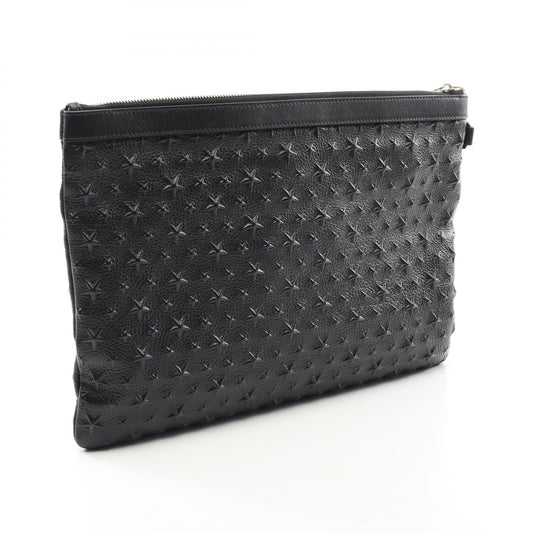 Jimmy Choo Leather Star Embossed Clutch Bag