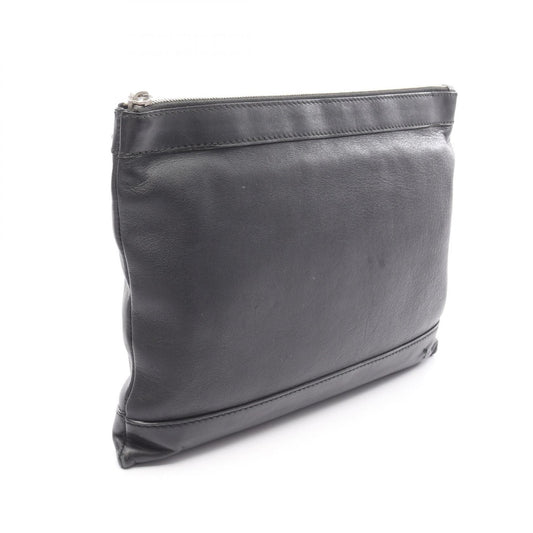 Balenciaga Leather Navy Clip M Clutch Bag