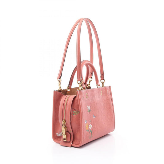 Coach Disney Rogue 25 Leather Handbag Pink